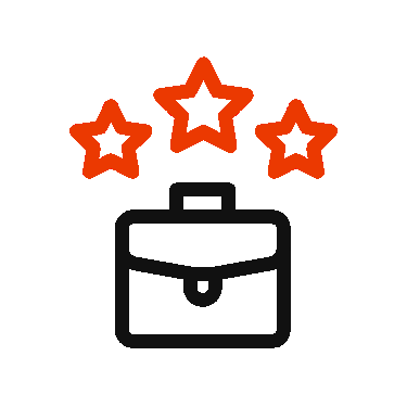 Animação de uma Maleta com Estrelas, Representando o Anos de Mercado que a Tree Tem